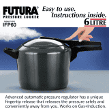 Hawkins Futura Hard Anodised Inner Lid Pressure Cooker | 6 L | Black | IFP60