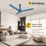 Atomberg Studio+ BLDC Ceiling Fan | 1200 mm | Aegean Blue | FG0235