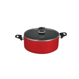 Nolta Popular Series Aluminium Non Stick Biriyani Pot with Lid | 10 L | 32 cm