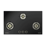 Pureflames Master 90 Glasstop Hob | 3 Burners | Black
