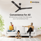 Atomberg Renesa Smart BLDC Ceiling Fan | Remote Control & LED Indicators | 1200 mm | 5 Star | Midnight Black