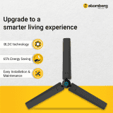 Atomberg Renesa Smart BLDC Ceiling Fan | Remote Control & LED Indicators | 1200 mm | 5 Star | Midnight Black