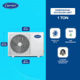 Carrier 12K Durawhite Pro+ Exi Inverter Split AC | 1 Ton | 3 Star | 6 in 1 Convertible AC | White