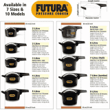 Hawkins Futura Inner Lid Pressure Cooker | 2 L | Hard Anodized | FP20
