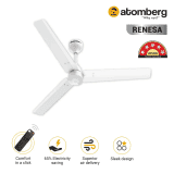 Atomberg Renesa Ceiling Fan with Remote | 1200mm | White | FG0295