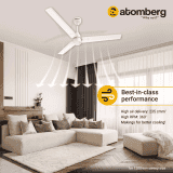 Atomberg Renesa Ceiling Fan with Remote | 1200mm | White | FG0295