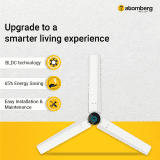Atomberg Renesa Smart BLDC Ceiling Fan | Remote Control & LED Indicators | 1200 mm | 5 Star | White & Black