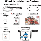 Hawkins Inner Lid Induction Bottom Pressure Cooker | 10 L | Stainless Steel | HSS10