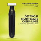 Havells ST 7000 Rechargeable Dual-Blade Shaver + Trimmer | Runtime: 60 min Trimmer for Men | Yellow