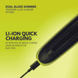 Havells ST 7000 Rechargeable Dual-Blade Shaver + Trimmer | Runtime: 60 min Trimmer for Men | Yellow