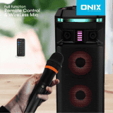 Onix Portable Party Speaker OPS 20 With Wireless Mic 20 W Bluetooth Speaker Mono Channel | Black