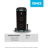 Onix Portable Party Speaker OPS 20 With Wireless Mic 20 W Bluetooth Speaker Mono Channel | Black