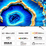TCL 4K Ultra HD Smart QD Mini LED Google TV | 139 cm (55 inch) | Black | 55C755
