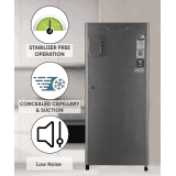 Lloyd Direct Cool Single Door Refrigerator | 188 L | 3 Star | GLDC203SSST4LC