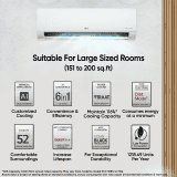LG 6 in 1 Convertible Dual Inverter Split AC | 2 Ton | 3 Star | Copper Condenser | USNQ24ENX.ANLG