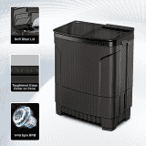 Godrej Semi Automatic Top Loading Washing Machine | 9 Kg | Crystal Grey | WSEDGE ULT 90 5.0 DB2M CSGR