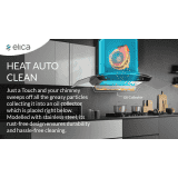 Elica WDFL 906 HAC LTW MS NERO Chimney | 1350 CMH | 90 cm | Auto Clean Curved Glass | Black