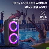 iGear X-Bass 60 Portable Bluetooth Party Speaker | 60W | Wireless Mic for Karaoke | Black