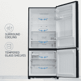Panasonic Double Door Bottom Mount Refrigerator | 357 L | 2 Star | Prime Convertible 6 Stage Smart Inverter Frost-Free | NR-BK418BGMN