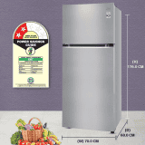 LG Double Door Refrigerator | 398 L | 2 Star | Frost Free Smart Inverter | Shiny Steel | GL-S422SPZY FPZZEBN