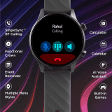 Fastrack Vivid Pro Smart Watch | Functional Crown | Black