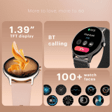 Noise NoiseFit Twist Go Smartwatch | Bluetooth Calling | Metallic Finish | 100 Sports Modes | Jet Black