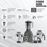 Havells Power Hunk Mixer Grinder | 800 watt | 4 Jars | Grey