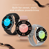 Noise NoiseFit Twist Go Smartwatch | Bluetooth Calling | Metallic Finish | 100 Sports Modes | Jet Black