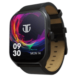Titan Zeal Smartwatch | AMOLED | BT Calling | Black Leather Strap