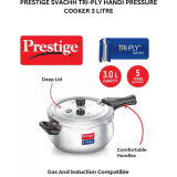 Prestige Svachh Triply Handi Outer Lid Induction Bottom Pressure Cooker | 3 L | 20706