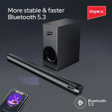 Impex Thunder Beat 3304 Soundbar with Subwoofer | 80W | Bluetooth 5.3 | Multiple Inputs | Black