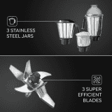 Prestige Grace Mixer Grinder | 750 Watts | 3 Jars