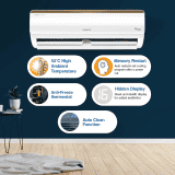 Voltas 125V Vertis Elite Gold Smart Air Inverter AC | 1 Ton | 5 star | White