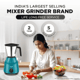 Preethi Prime Mixer Grinder | 3 Jars | 750 Watt I Green | MG-286