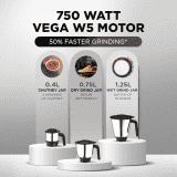 Preethi Prime Mixer Grinder | 3 Jars | 750 Watt I Green | MG-286