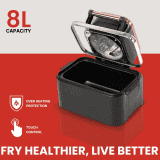 Blueberry's Digital Air Fryer | 8 L | 1700 Watts | Black