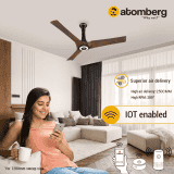 Atomberg Aris Starlight Ceiling Fan | 1200 mm | 3 Blade | BLDC Motor with Remote | Dark Teakwood