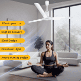 Atomberg Aris Contour Smart Ceiling Fan | 1200 mm | BLDC Motor with Remote | Marble White
