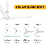 Atomberg Aris Contour Smart Ceiling Fan | 1200 mm | BLDC Motor with Remote | Marble White