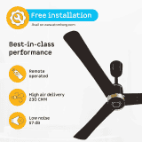 Atomberg Renesa Elite Ceiling Fan | 1200 mm | 3 Blade | BLDC Motor with Remote | Blaze Brown