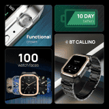 Noise ColorFit Chrome Smart Watch | Amoled | Bluetooth Calling | Elite Black