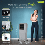 Symphony HiFlo 40 Personal Air Cooler | 40L | Light Grey