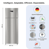 Bosch  Frost Free Double Door Refrigerator | 243L | 3star | Shiney Silver | CTC27S031I