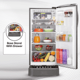 LG Single Door Refrigerator | 185 L | 5 Star | Shiny Steel | GL-D201APZU BPZZEBN