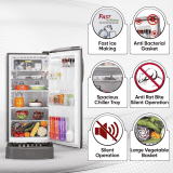 LG Single Door Refrigerator | 185 L | 5 Star | Shiny Steel | GL-D201APZU BPZZEBN