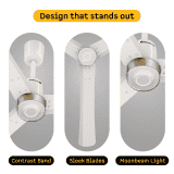 Atomberg Renesa Elite Smart | 1200 mm | BLDC Ceiling Fan with Remote Control & LED Indicators | Pearl White
