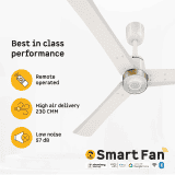 Atomberg Renesa Elite Smart | 1200 mm | BLDC Ceiling Fan with Remote Control & LED Indicators | Pearl White