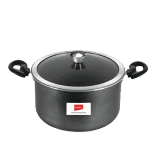 Impex Biryani Pot With RIB | 8 L | Non-Stick, Induction | Aluminium with Granite Coating | IBP8