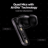 boAt Nirvana X TWS Earbuds | AI Noise Cancellation | IPX5 Water Resistant | Smoky Amethyst