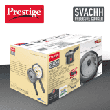 Prestige Svachh Hard Anodised Outer Lid Induction Bottom Pressure Pan | 5 L | Black